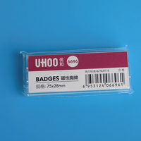 UHOO Vente Chaude Badges nominatifs de haute qualité pour employés bancaires Badge magnétique en plastique réutilisable