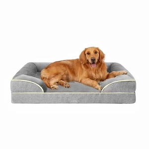 Lit pour animaux de compagnie en mousse à mémoire de forme orthopédique <span class=keywords><strong>anti</strong></span>-<span class=keywords><strong>stress</strong></span> moderne, fabrication sur mesure, oreiller rectangulaire amusant, design minimaliste, lit pour <span class=keywords><strong>chien</strong></span> - Product Image 6