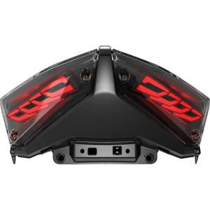 Feu arrière de moto AJLIGHT DESIGN SKJETSM4B-TL Sym Jets version universelle, coque blanche, LED rouge, clignotant séquentiel, bienvenue - Product Image 1