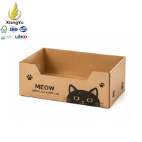 Caja de arena para gatos corrugada con revestimiento de cera, impermeable, desechable, ecológica, para el cuidado de mascotas