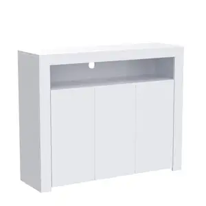 Moderno bianco credenze e buffet sala da pranzo free standing Led armadi da cucina per soggiorno