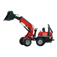 Günstiger CE EPA Diesel-Radlader Garten-Hydraulik-Radlader 4x4 WD für Hofarbeiten und Landwirtschaftsprojekte mit Teleskoparm