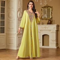 4220 modeste Abaya Kaftan Eid Abaya Dubaï Turquie musulman longues robes vêtements islamiques traditionnels