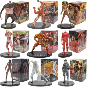  14 stili di figura Anime in PVC Rivaille Ackerman gigante Eren Jaeger Shingeki No Kyojin attacco su una statuetta Manga gigante