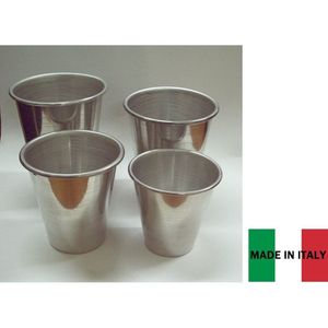 Bicchieri in Acciaio Inox a Forma di X CM.15 H.20 in Alluminio - Product Image 1