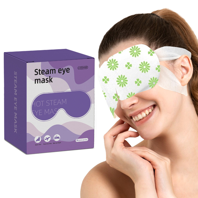 Bulk Supply OEM Custom Various Scents Lavender Chamomile Rose Self-Heating Heat Therapy Disposable Heating Steam Eye Mask