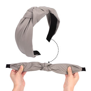 Rfd ที่คาดผมผู้หญิงหนัง PU แบบเรียบง่ายผูกปมกลาง - Product Image 4