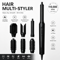 HS-09 1200W 6 en 1 Outils de coiffure Brosse sèche-cheveux haute vitesse Fer à boucler automatique professionnel Multi-styler capillaire