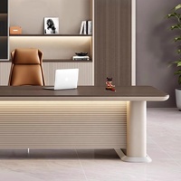 Bureau de direction moderne personnalisable, table de patron de luxe, table de patron confortable et luxueuse, bureau de PDG
