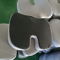 Coussin de siège ergonomique en mousse à mémoire de forme, forme oblongue, 100% polyester, amovible et lavable, pour voiture, bureau, longs trajets, assise au bureau