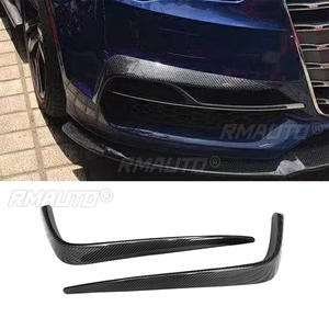 2 pièces Spoiler de pare-chocs avant en fibre de carbone pour Audi A3 S3 2014 2015 2016 Accessoires de voiture - Product Image 1