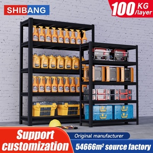 رف تخزين معدني بخمس طبقات بدون براغي من المصنع مباشرة، رف أسود قابل للتعديل بخمسة مستويات، أرفف للمطبخ - Product Image 4