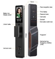 Interphone vidéo Tuya avec déverrouillage par empreinte digitale, reconnaissance faciale, caméra intelligente, serrure de porte disponible en 9 langues