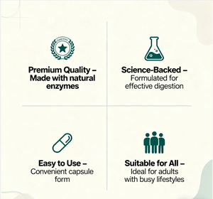 Capsules d'enzymes digestives OEM/ODM, Harmonie intestinale et soulagement après les repas, Stabilité prolongée, pour un bien-être digestif général - Product Image 3