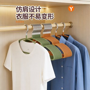 Percha para ropa con diseño antideslizante y grueso para evitar marcas en los hombros, para adultos, estudiantes, uso en dormitorios, tipo gancho rectangular - Product Image 1