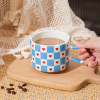 Tasse à eau en céramique de style coréen pour couple, tasse de petit-déjeuner domestique, mug en céramique personnalisé sur mesure