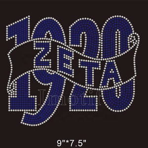 1920 Zeta Phi Beta Crystal outlineHot Fix trasferimento di strass per camicia da donna - Product Image 1
