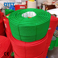 Corde en polyéthylène robuste 18 mm, corde torsadée à 3 brins, corde en polyéthylène PE haute résistance, corde en fibre tressée creuse pour la marine