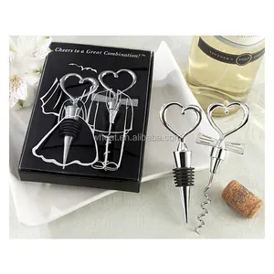 Wedding Gift Cheers to a Great Combination Bottle Stopper and Corkscrew Wine Set