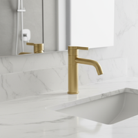 Robinet de lavabo monocommande moderne en laiton OEM pour salle de bain, eau froide/chaude, mini robinet de lavabo à poignée unique pour hôpital de Kaiping