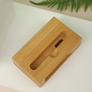 Tự Nhiên Mini Tre Âm Thanh Loa Tre Điện Thoại Đứng Bằng Gỗ Điện Thoại Di Động Người Giữ Điện Thoại - Product Image 3