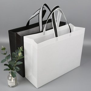 Sac en tissu personnalisé, sac fourre-tout non tissé, sacs de courses réutilisables avec logo - Product Image 2