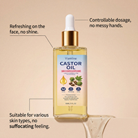 Sérum visage anti-âge à l'huile de ricin naturelle avec vitamine C, hydratant et raffermissant, soin revitalisant pour la peau, 90 ml