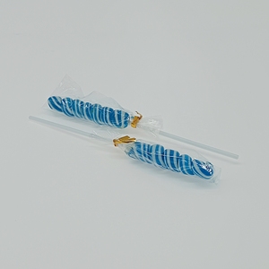 Piruletas Trenzadas Azul Claro, 24 Piruletas de Unicornio Envueltas Individualmente, Piruletas de Arándanos Trenzadas a Granel - Product Image 4