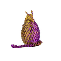 Modèle d'œuf de dragon chinois imprimé en 3D, échelle 1/12, ornement transfrontalier très vendu, ensemble à articulations mobiles, décoration pour la Journée des enfants