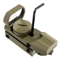 Lunette de visée point rouge FOCUHUNTER 1X22X33mm avec 4 réticules, point rouge et vert, viseur reflex tactique, modèle laser pour la chasse