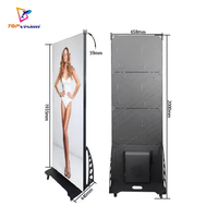 Affichage numérique LED miroir intérieur TOPvision P1.53 avec support mobile verrouillable pour la publicité haut de gamme dans les centres commerciaux
