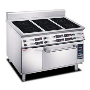 Estufa <span class=keywords><strong>de</strong></span> Inducción <span class=keywords><strong>de</strong></span> 6 Quemadores con Horno, <span class=keywords><strong>de</strong></span> Acero Inoxidable, para <span class=keywords><strong>Cocina</strong></span> Comercial, Equipo <span class=keywords><strong>de</strong></span> <span class=keywords><strong>Catering</strong></span> para Restaurantes - Product Image 1