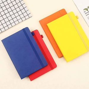 Promotional Gift A4 A5 A6 Leather <b>Notebook</b> UV Logo <b>Dotted</b> Inner Page Binding Elastic Strap for Business - Product Image 4