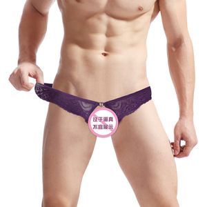 Biancheria intima da <span class=keywords><strong>uomo</strong></span> in <span class=keywords><strong>pizzo</strong></span> Sexy maglia trasparente <span class=keywords><strong>perizoma</strong></span> Sexy a vita bassa biancheria intima <span class=keywords><strong>perizoma</strong></span> Bikini Lingerie Sexy - Product Image 4