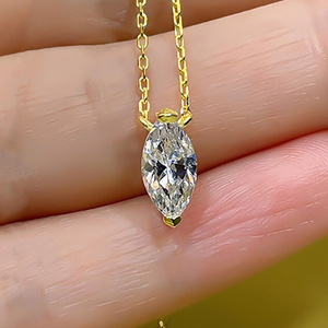 Collar con colgante en forma de oliva para mujer, joyería sencilla y moderna, regalo para uso diario - Product Image 4