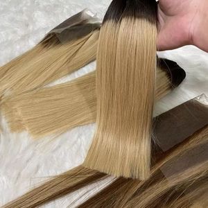 GUGU HAIR - Paquetes de Cabello Humano Virgen Vietnamita Liso de 8 Pulgadas para 1B 613, 100 g, Trama Doble a Máquina, Ondulado Liso Sedoso - Product Image 3