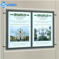Panneaux lumineux rectangulaires suspendus en acrylique pour l'affichage de photos et publicités immobilières de Noël, vente en gros de Chine HEN