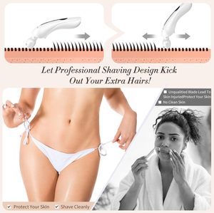 Rasoio elettrico ricaricabile senza fili da donna bagnato/asciutto impermeabile Bikini braccia rimozione dei peli del <span class=keywords><strong>naso</strong></span> orecchio rifinitore <span class=keywords><strong>per</strong></span> il corpo - Product Image 3