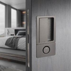 Cerradura de Puerta Empotrada Minimalista, Silenciosa, Negra, Cerradura de Embutir Oculta para Puertas Interiores de Madera de Dormitorio - Product Image 5