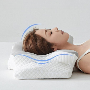 <span class=keywords><strong>Almohada</strong></span> para aliviar el <span class=keywords><strong>dolor</strong></span> de <span class=keywords><strong>cuello</strong></span> de Huaju Home-Espuma viscoelástica de contorno quiropráctico para soporte cervical, diseño ortopédico ergonómico - Product Image 2