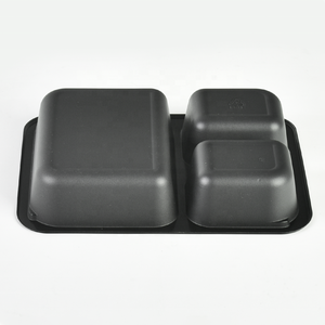 cpet khay ovenable 2 ngăn niêm phong dùng một lần bao bì thực phẩm hãng hàng không cpet container với chống sương mù phim - Product Image 6