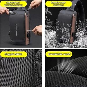 Individuelles Logo Herren Brusttaschen PU Polyester Brusttasche Wasserdicht Diebstahlsicher Schultertasche für Reisen Einzel-Schulter Crossbody-Tasche - Product Image 6