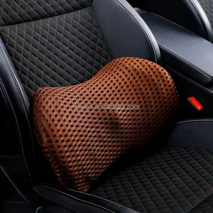 Gran oferta, cojín de soporte Lumbar para masaje, vibración para aliviar el dolor de espalda, espuma viscoelástica, silla de oficina para coche, correa ajustable ergonómica - Product Image 5
