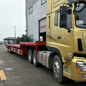 Low Steel <b>Flatbed</b> Semi-Trailer Hydraulic Ladder Lightweight <b>Truck</b> Multi-Specification Transport Vehicle JIEFANG Brand 15-20T - Product Image 2