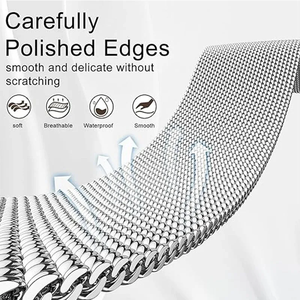 สายรัดแบบ Milanese ไทเทเนียมพรีเมี่ยมสำหรับ Apple Watch ULTRA <span class=keywords><strong>2</strong></span> 49mm 9 8 7 6สำหรับ iWatch Series 10 46mm 45MM 42 44mm - Product Image 3