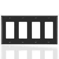BS18014 plastique ul/cul répertorié 4 gang plaque murale décor prise murale électrique interrupteur plaque couvercle