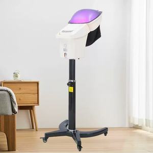 Vapeur pour cheveux professionnelle O3 Ozone Micro Mist avec lumières LED rouges/bleues de salon, fonction de traitement à la vapeur pour cheveux avec 7 lumières - Product Image 5