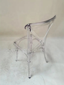 เก้าอี้อะคริลิครูปคริสตัลใสด้านหลังแบบไขว้ทำจากเรซินเก้าอี้สำหรับงานเลี้ยงสำหรับใช้ในงานแต่งงาน - Product Image 3