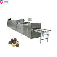 Ligne de production de petites machines à chocolat entièrement automatique, ligne de dépose de chocolat à un seul passage