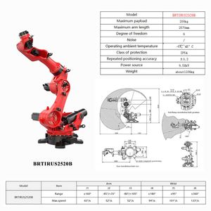 BORUNTE Brazo Robótico Industrial de 6 Ejes con Capacidad de Carga de 200 kg y Alcance de 2570 mm para Paletización, Manipulación, Estampado, Soldadura, Accionamiento Servoeléctrico PLC - Product Image 2